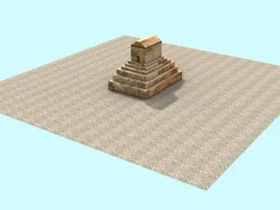 Tomb of Cyrus the Great Low-poly 3D model