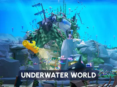 Underwater World Low-poly 3D model