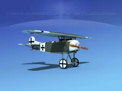 Fokker DVIII V08 3D model