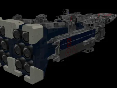 Macross SDF-1 Low-poly 3D model