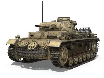 PzKpfw III - Ausf G - DAK - 211 3D model