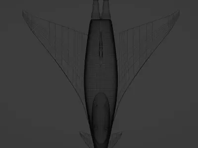 Small Concept Fighter Jet Low-poly 3D model