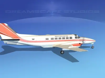 Beechcraft B99 Prince Edward Air 3D model