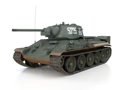 T-34-76 UZTM- Model 1942 - Soviet tank - 5325 3D model