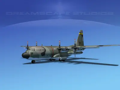 Lockheed C-130 Hercules USAF 3 3D model