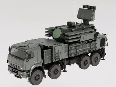 Pantsir S1 Air Defense System 3D model