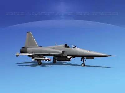 Northrop F-20 Tigershark Bare Metal 3D model