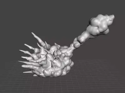 Rocket Launcher Explosion Jetpack smoke 3D print model