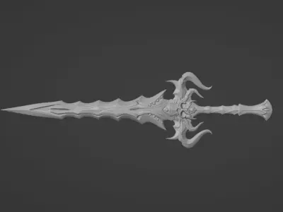 Skull Edge 3D model from Lineage2 Game 3D print 3D print model 3D print model