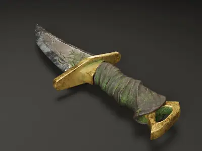 Stylized Dagger 3D Model Low-poly 3D model