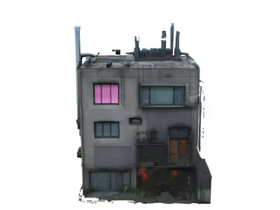 megabuilding city17 distopian scifi cyberpunk house arch 3D model