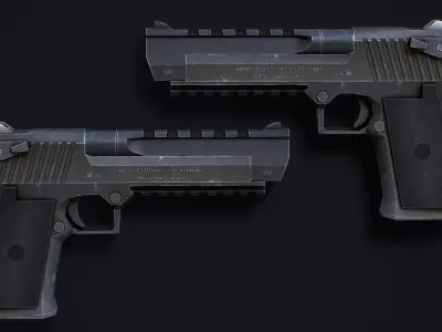 Desert Eagle Pistol - Low Poly Game Ready Low-poly 3D model