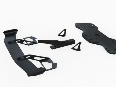 spoiler tuning part bumper kit 3D model