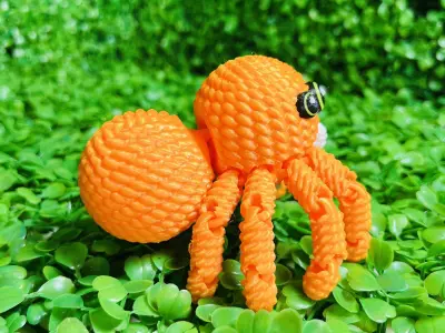 CROCHET SPIDER FLEXI - ARTICULATED - STL - 3MF MULTICOLOR 3D print model