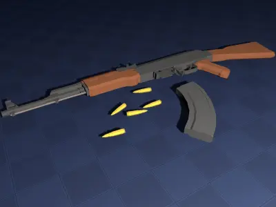 Free Pack - Gun Free low-poly 3D model