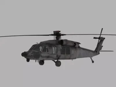 Black Hawk  Low-poly 3D model