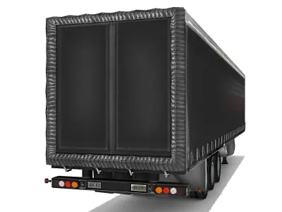 Semi Trailer Low-poly 3D model