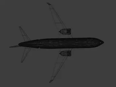 Boeing 737 Low Poly Low-poly 3D model