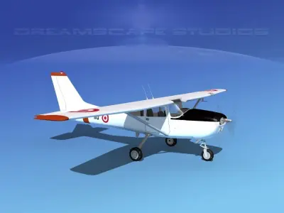 Cessna T-41 Mescalero Singapore AF 3D model