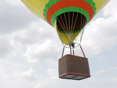 Hot Air Balloon  Low-poly 3D model