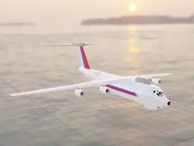 Il-76 MVP Style ELINT Spy Plane - Custom Soviet Jet Low-poly 3D model