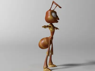 Cartoon Ant RIGGED Low-poly 3D model