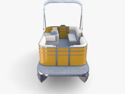 Pontoon Boat v3 3D model