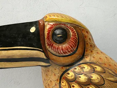 Vintage Paper Mache Tucan 3D model