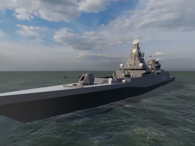 Frigate type-Warship 3D model