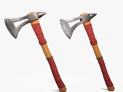 Stylized cartoon Axe  Low-poly 3D model