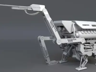 Work Drone - Low Poly Rigged - Textures Included Low-poly 3D model