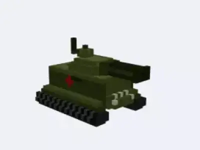 Animated Military Battle Tank - Game Ready Vehicle Low-poly 3D model