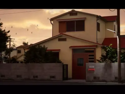 Doraemon House Exterior Free low-poly 3D model