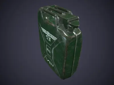 Low poly Jerrycan gas can Low-poly 3D model