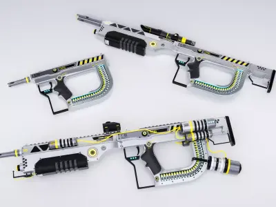 X Weapon Pack Low-poly 3D model