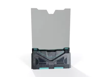 Sci-Fi Deployable Barrier Shield - PBR Game Ready 3D model