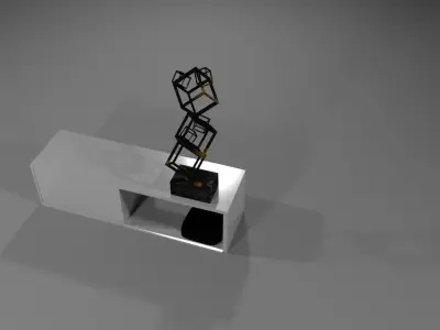 Desk for console Free low-poly 3D model