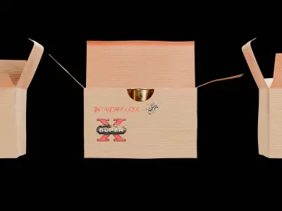 Shotgun Cartridge Box Free 3D model