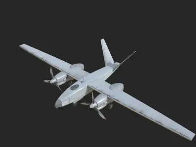 Russian Air Force Altair Altius-U UAV Low-poly 3D model