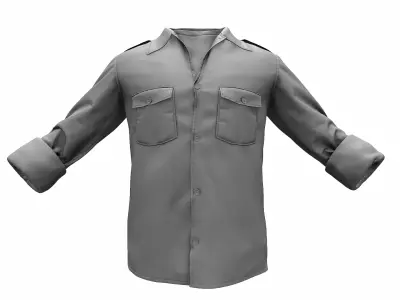 Military Shirt High Poly 3D model