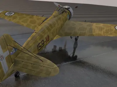 Breda Ba-65 A80 Nibbio 3D model