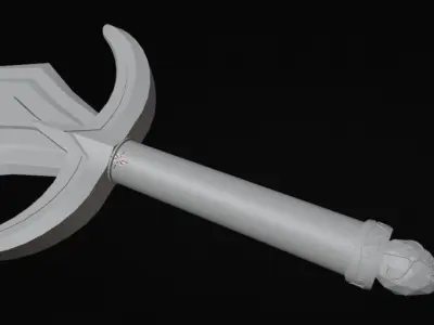 Greatsword sword Low-poly 3D model