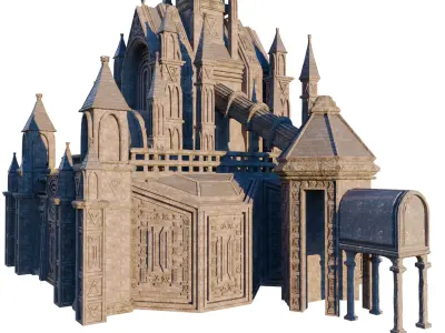Medieval Fantasy Temple 3D model