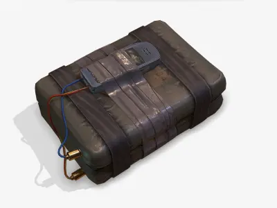 Explosive Collection book with cell phone inside Low-poly 3D model