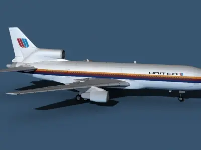 Lockheed L-1011-50 United Airlines 3D model