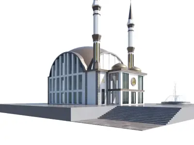 Mosque 3d Model Low-poly 3D model