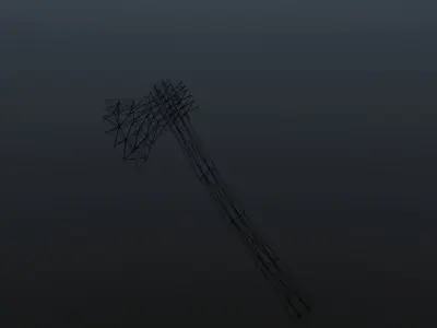 Low Poly Axe Free low-poly 3D model