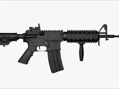 M4 Carbine Assaut Rifle Low-poly 3D model
