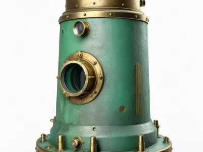 Corroded Submarine Periscope 3D Model 3D model