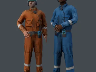 Real-time offshore worker 3D model